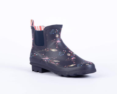 Woodland Womens Navy Floral Chelsea Wellington Boots | Woodland- Evercreatures® Official