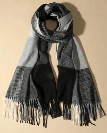 Colour Block Fringed Hem Scarf - Black | Evercreatures- Evercreatures® Official