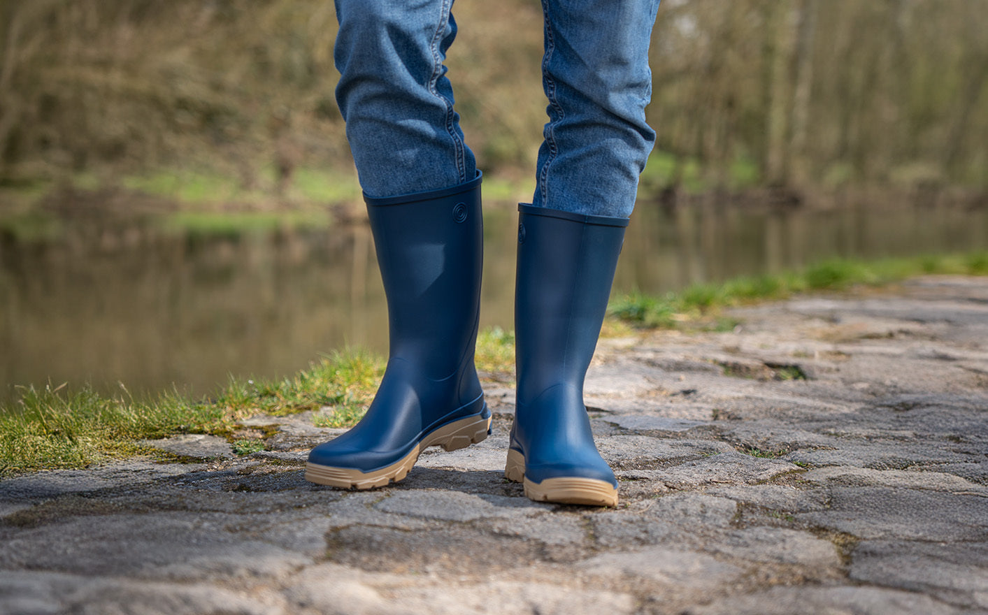 Rouchette Remoove Wellington Boots - Navy
