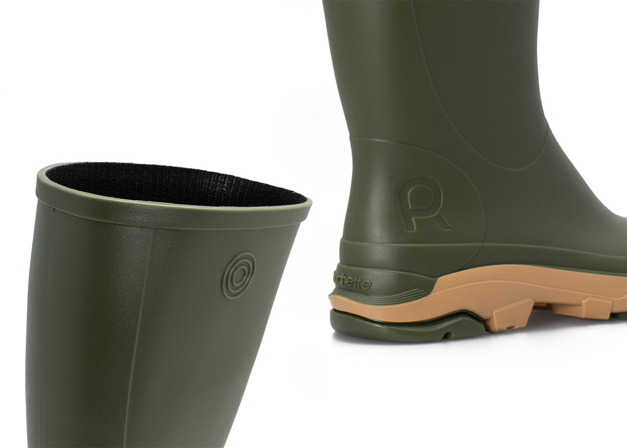 Rouchette Remoove Wellington Boots - Khaki