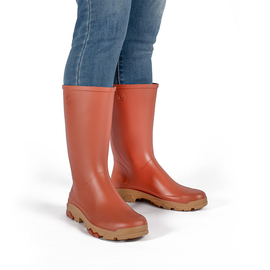 Rouchette Remoove Wellington Boots - Terracotta