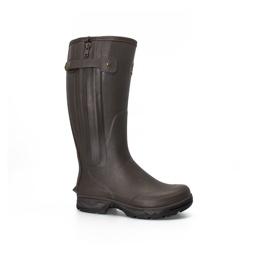 Rouchette Veneur Neoprene Zip Boot - Brown