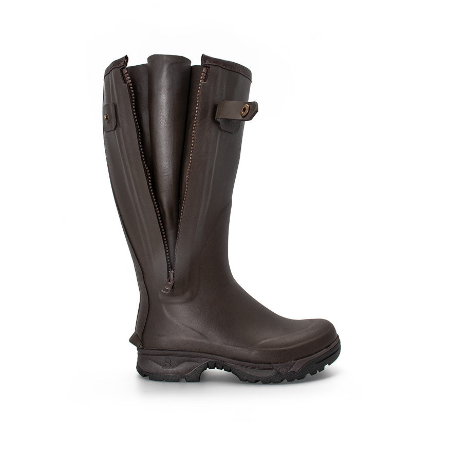 Rouchette Veneur Neoprene Zip Boot - Brown