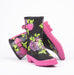 Woodland Womens Black Floral Shortie Wellington Boots | Woodland- Evercreatures® Official