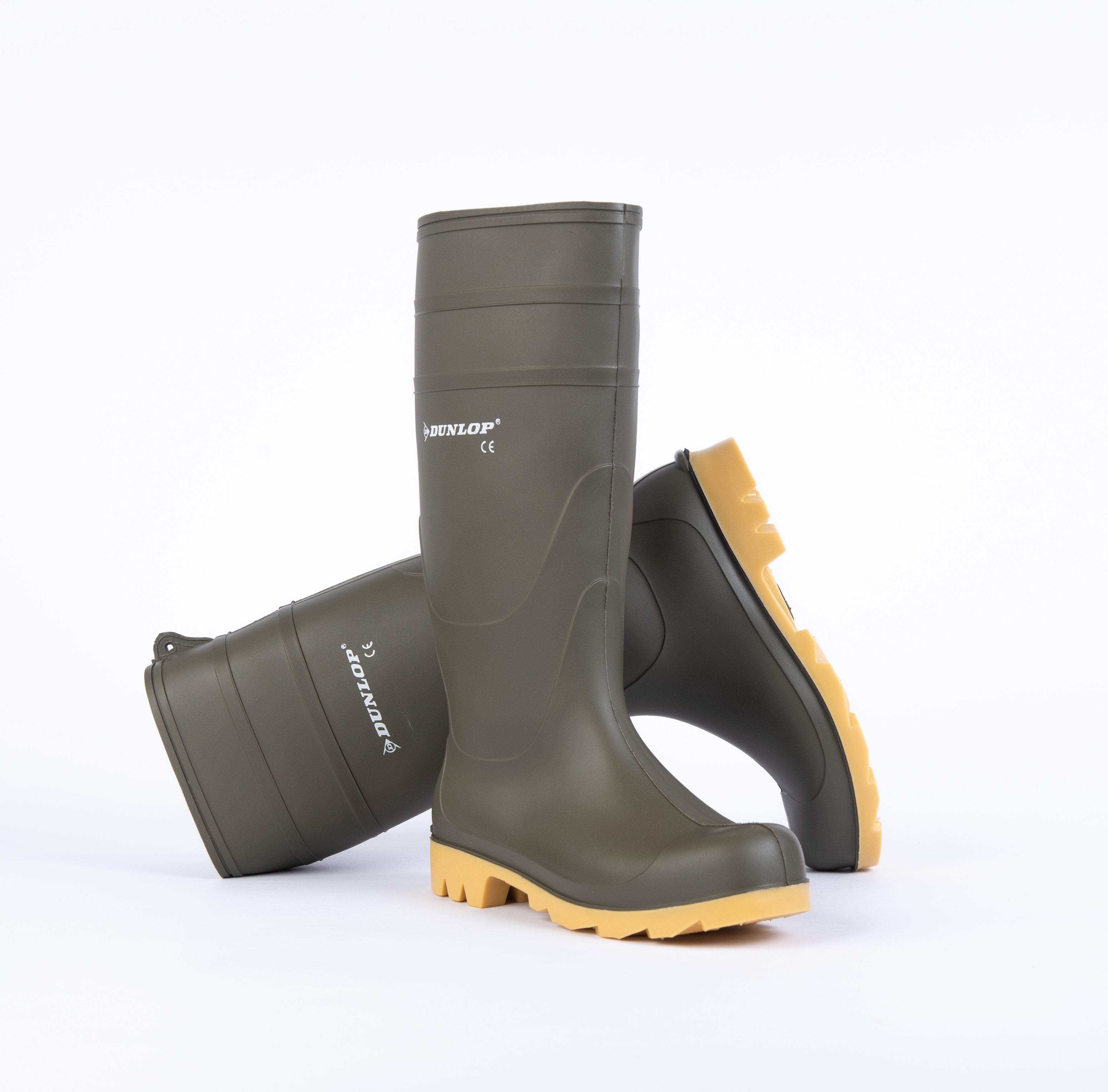 Dunlop Mens Green Pacemaker Wellington Boots | Dunlop- Evercreatures® Official