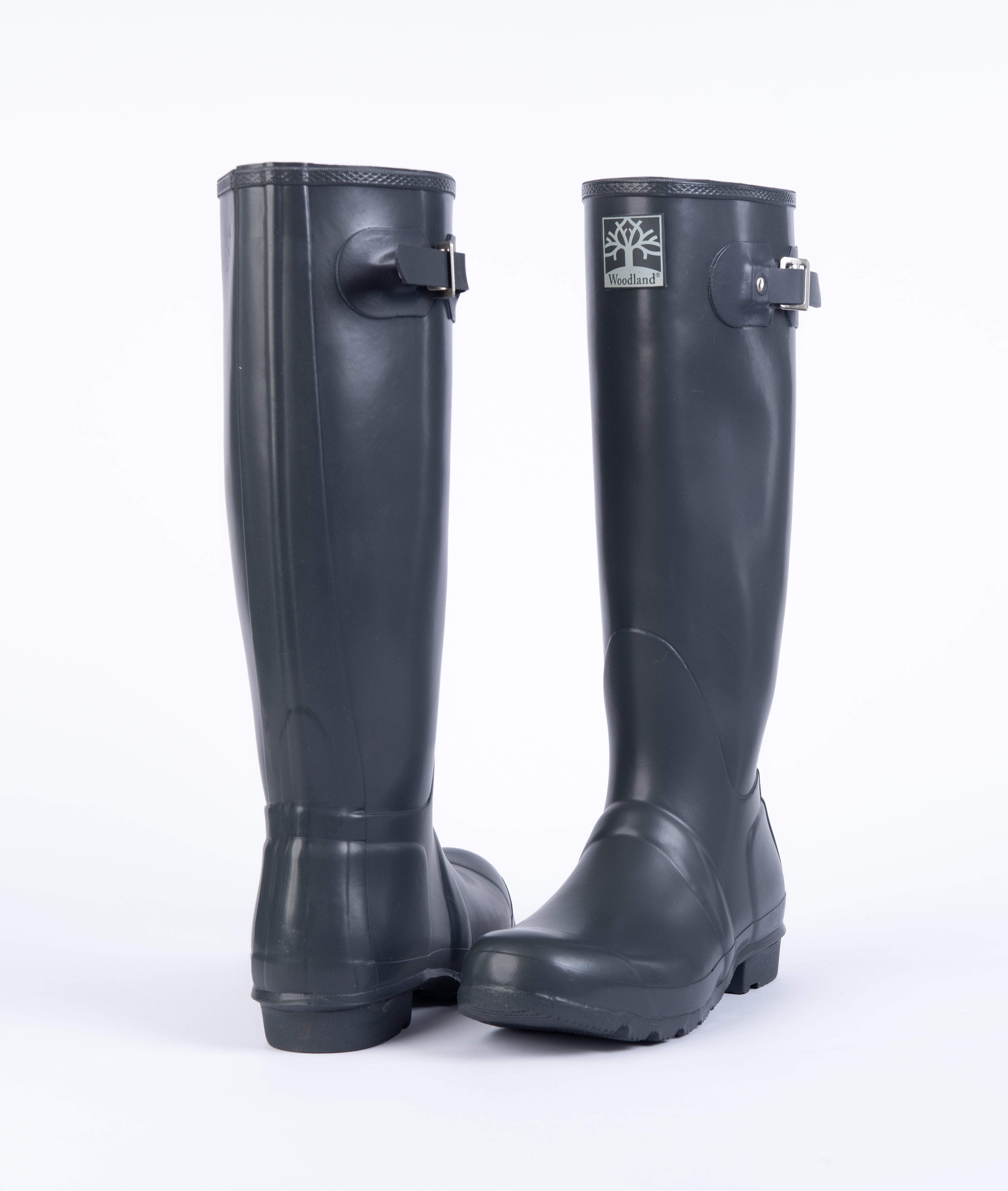 Woodland Womens Plain Navy Wellington Boots | Woodland- Evercreatures® Official