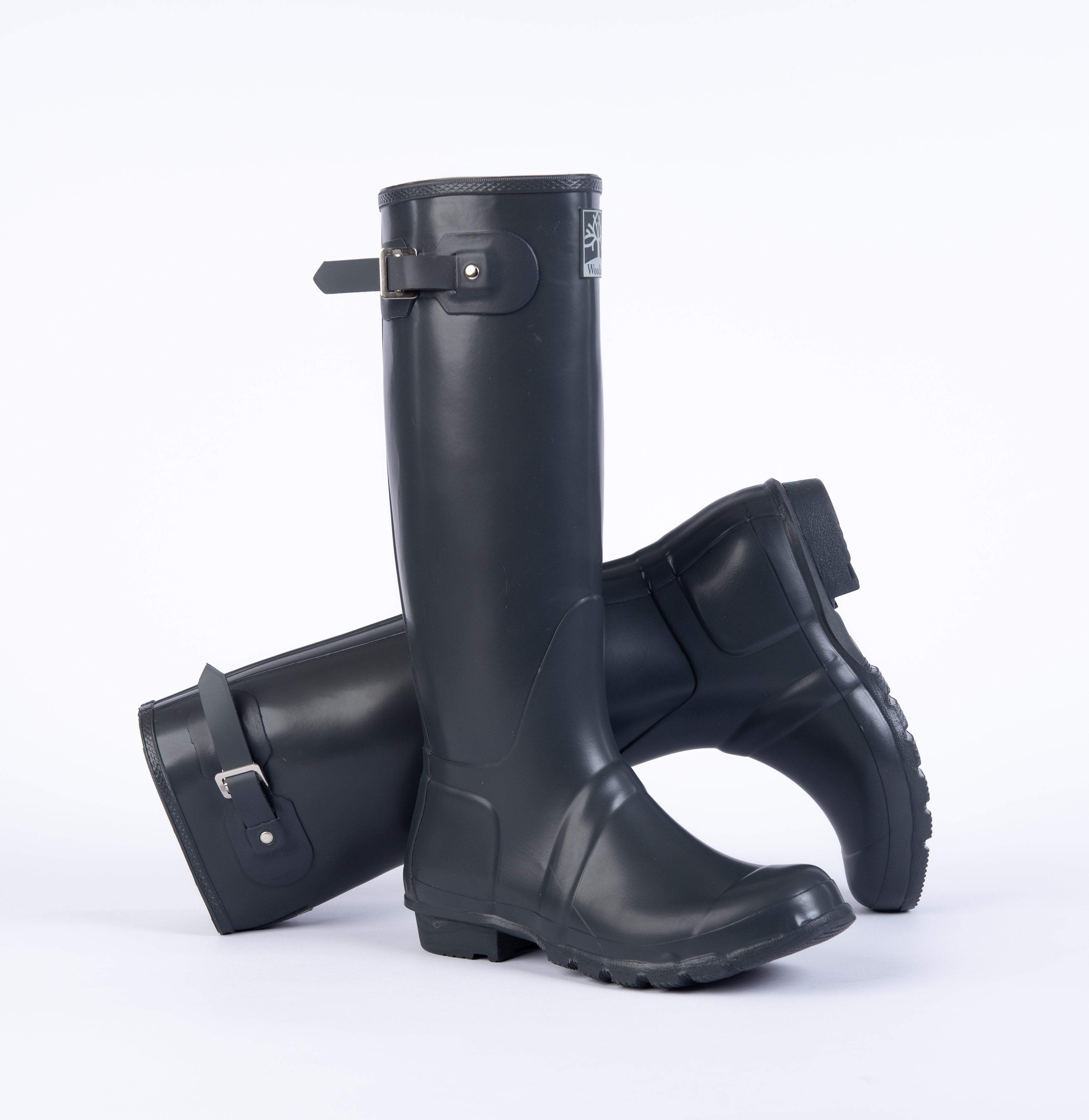Woodland Mens Plain Navy Wellington Boots | Woodland- Evercreatures® Official