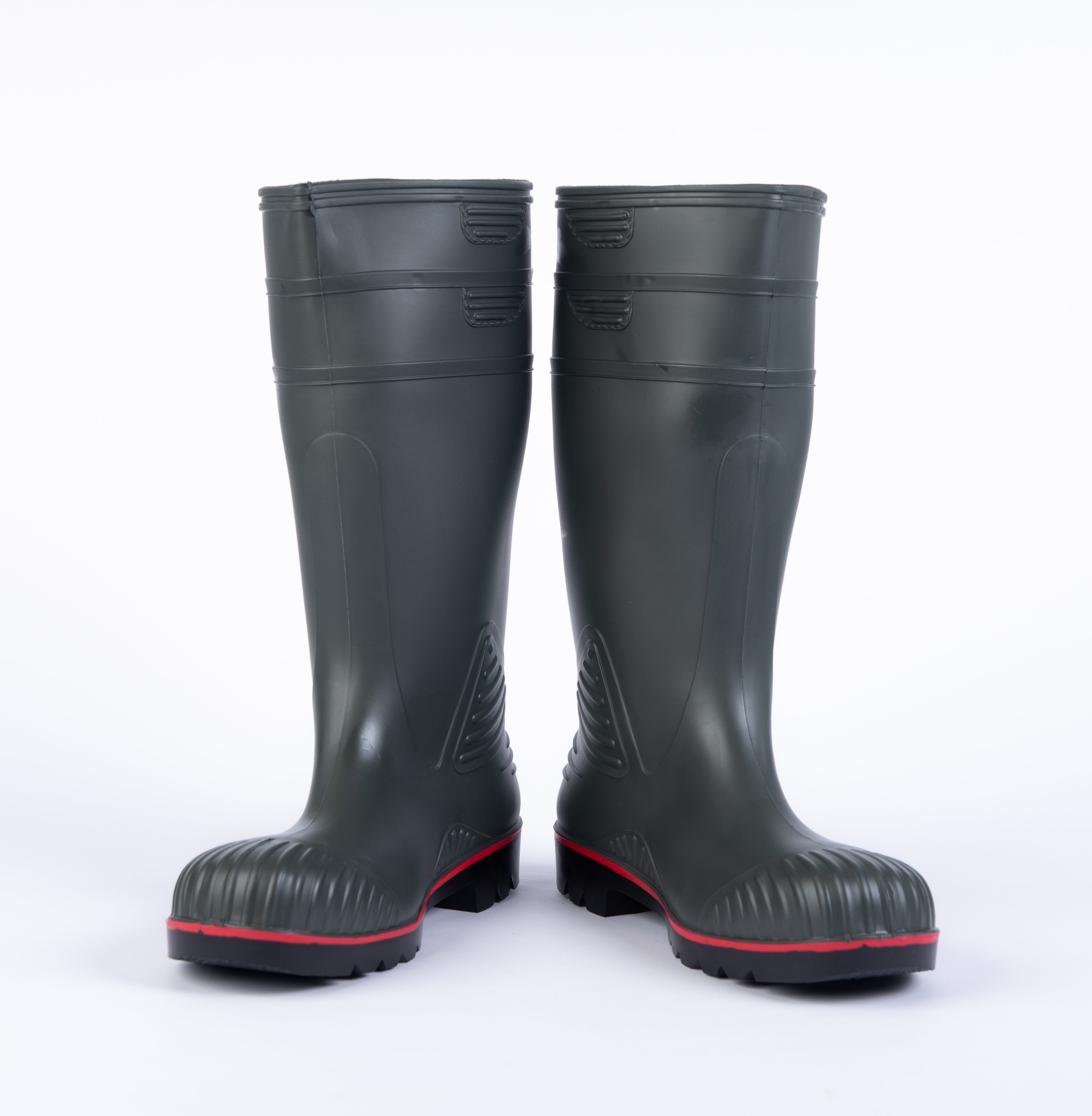 Dunlop Mens Acifort Heavy Duty Green/Red Wellington Boots