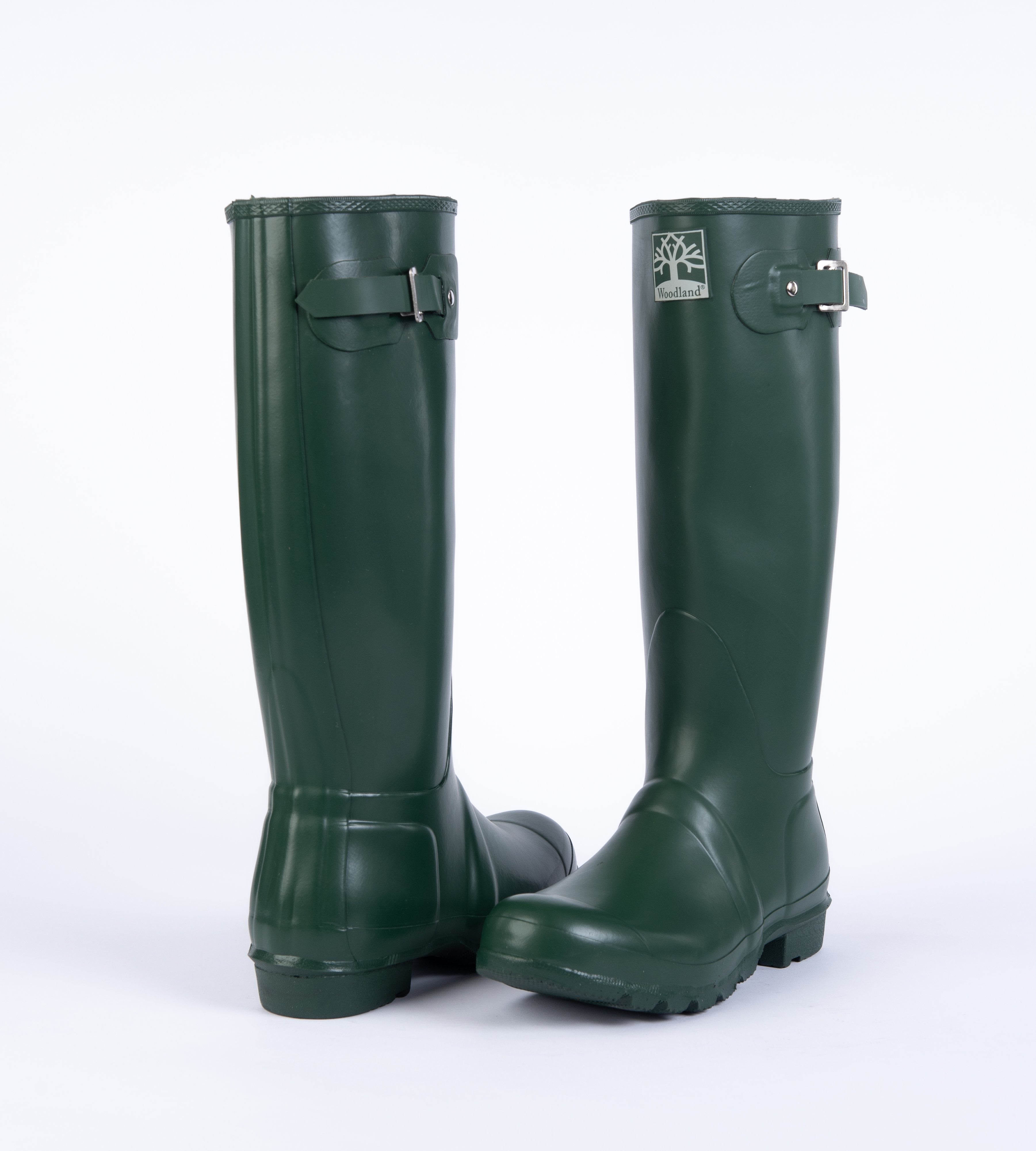 Woodland Womens Plain Green Wellington Boots | Woodland- Evercreatures® Official