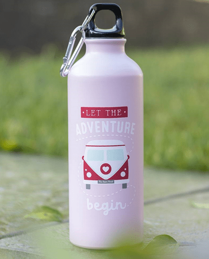 Adventure Metal Water Bottle - Pink | Evercreatures- Evercreatures® Official