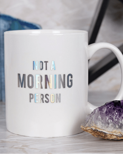 Not a Morning Person Money Mug - White | Evercreatures- Evercreatures® Official