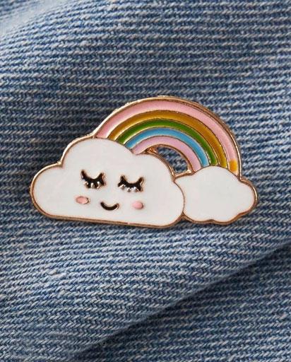 Happy Sleepy Rainbow Pin Badge | Evercreatures- Evercreatures® Official