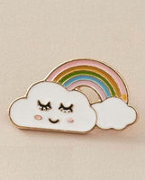 Happy Sleepy Rainbow Pin Badge | Evercreatures- Evercreatures® Official