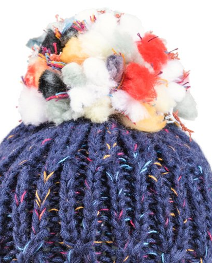 Deckie Chunky Knit Pom Pom Hat - Navy | Evercreatures- Evercreatures® Official