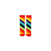 Squelch Wellies Minis Socks - Diagonal Rainbow | Squelch Wellies- Evercreatures® Official