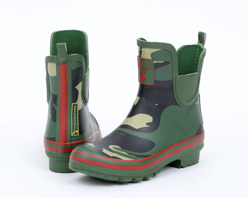 Evercreatures Camouflage Meadow Ankle Wellies | Evercreatures- Evercreatures® Official