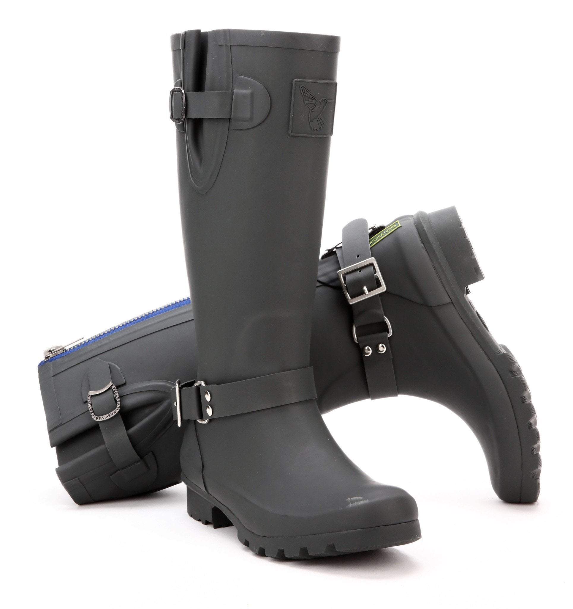 Evercreatures Triumph Charcoal Tall Wellies | Evercreatures- Evercreatures® Official