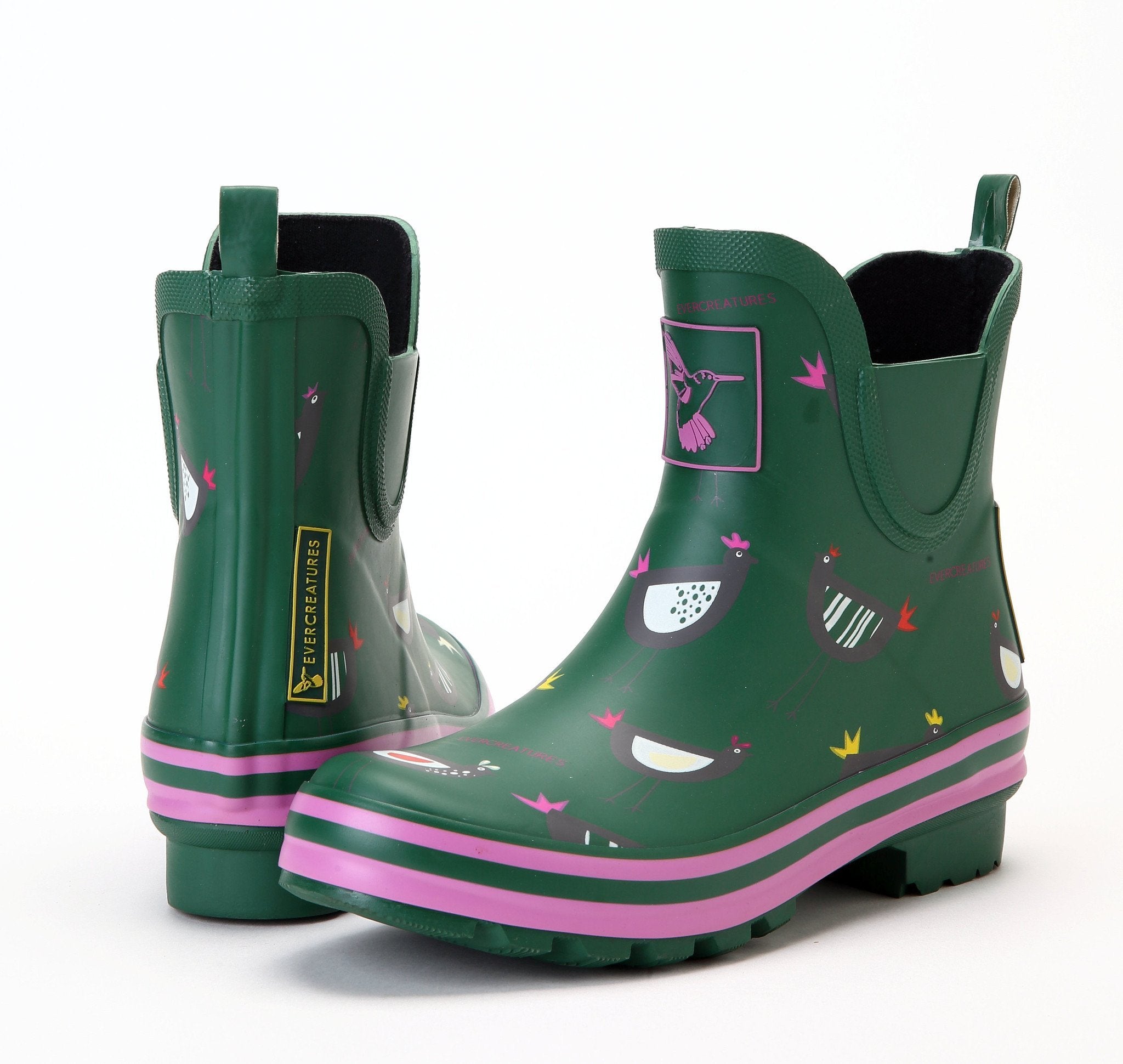 Evercreatures green ankle top boots