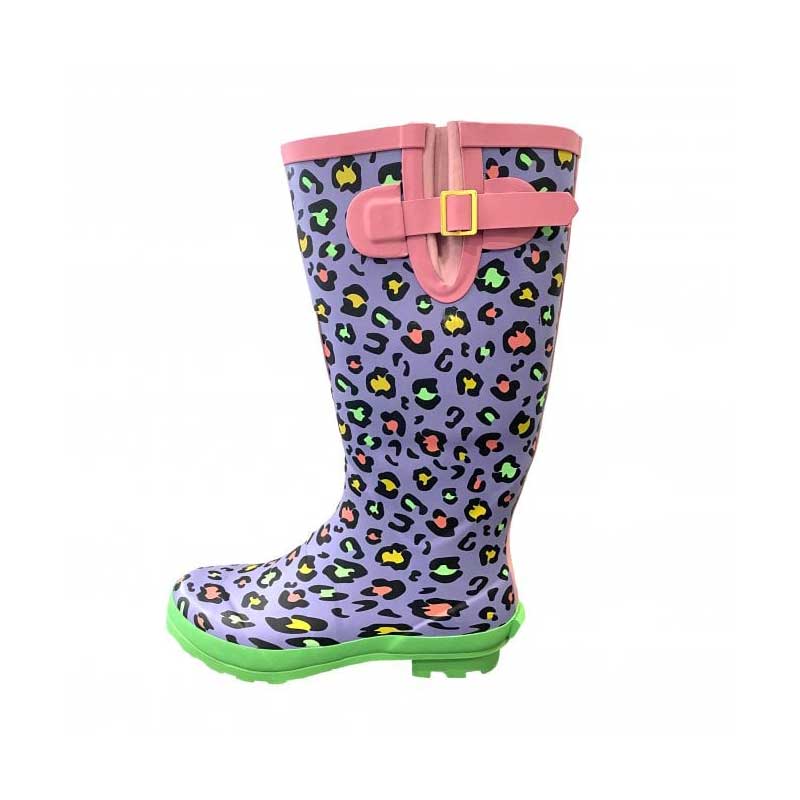 Leopard Print Tall Printed Wellies | Two Tone- Evercreatures® Official