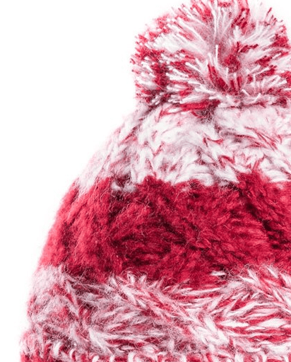 Mens Pop Bobble Hat - Fleece Lined - Cherry | Evercreatures- Evercreatures® Official