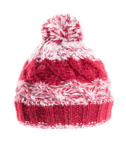 Mens Pop Bobble Hat - Fleece Lined - Cherry | Evercreatures- Evercreatures® Official