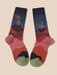 Womens Block Volcano Crew Cotton Socks | Evercreatures- Evercreatures® Official