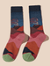 Womens Block Volcano Crew Cotton Socks | Evercreatures- Evercreatures® Official