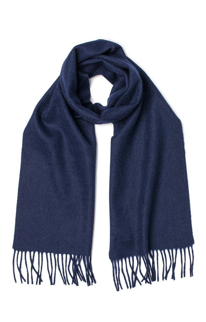 100% Lambswool Plain Navy Scarf | Evercreatures- Evercreatures® Official