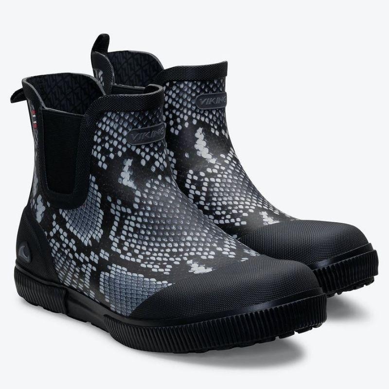 Viking Footwear Womens Praise Snake Rubber Boots - Black | Viking Footwear- Evercreatures® Official